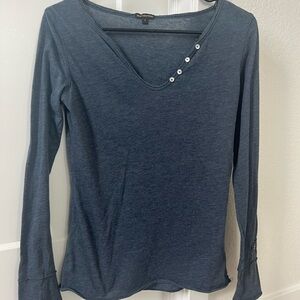 *SOLD* Slub Knit Tissue Tee Graphic Logo Top